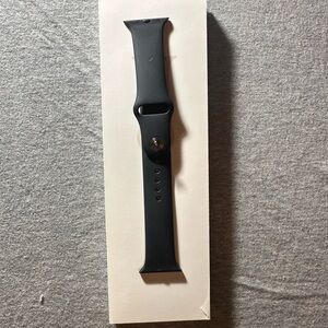 Apple. Black smartwatch band.